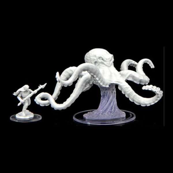 Critical Role Unpainted Miniatures: Ashari Waverider & Octopus