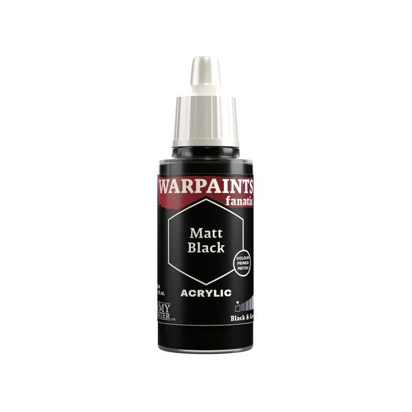 Warpaints Fanatic Matt Black - 18 ml