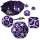 ENHANCE 7-teiliges Metall RPG W&uuml;rfel Set (Sammler Edition) (Purple/Lila)