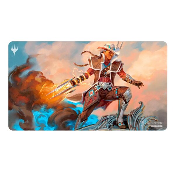 UP - Outlaws of Thunder Junction - Key Art Annie Flash, the Veteran - Playmat for MTG