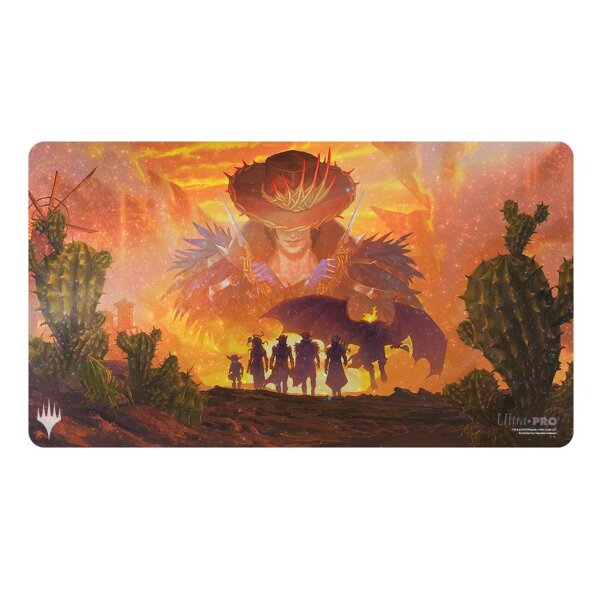 UP - Outlaws of Thunder Junction - Gang Silhouette - AR Enhanced Holofoil Playmat for MTG