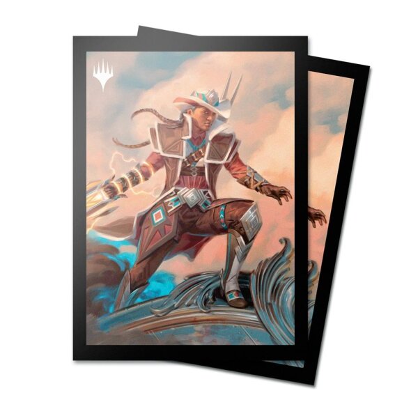 UP - Outlaws of Thunder Junction - Key Art Annie Flash, the Veteran - 100ct Deck Protector Sleeves for MTG
