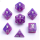 Pixie Dust Round Edged Dice Set Glow in the dark- Silver (7)