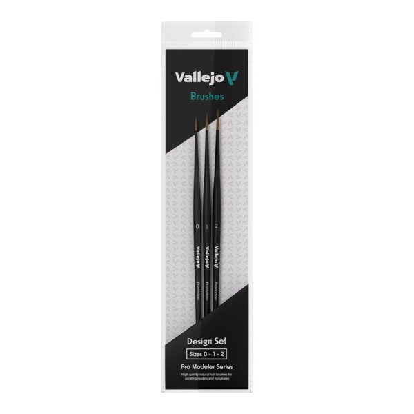 Pro Modeler: Design Set - Natural Hair  (Sizes 0, 1 & 2) - Pinselset