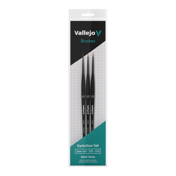 Detail: Definition Set - Synthetic Fibers (Sizes 4/0, 3/0 & 2/0) - Pinselset