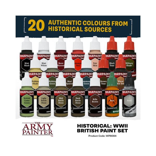The Army Painter - Warpaints Historical WWII British Paint Set