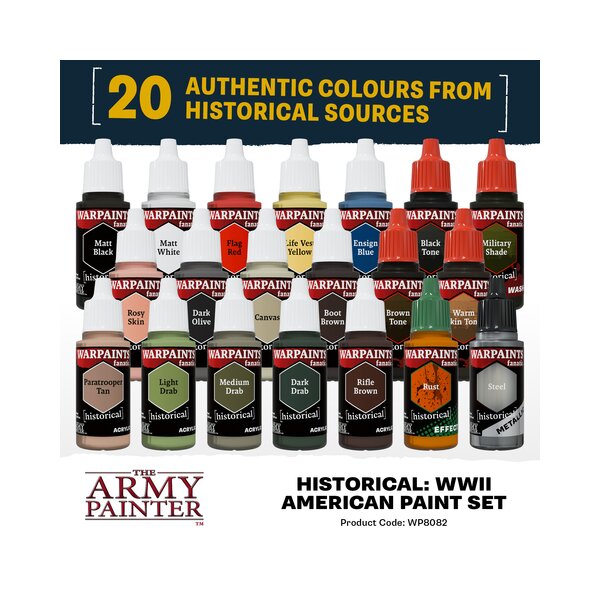 The Army Painter - Warpaints Historical WWII American Paint Set