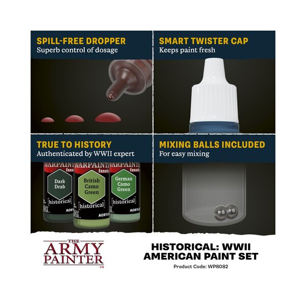 The Army Painter - Warpaints Historical WWII American Paint Set