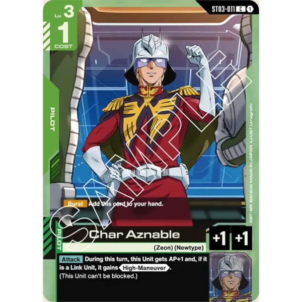 Gundam Card Game - Starter Deck ST03 - Zeons Rush - EN