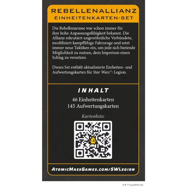 Star Wars: Legion - Rebellen-Allianz (Einheitenkarten-Set)