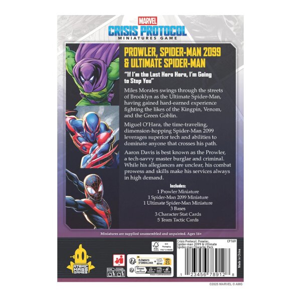 Marvel: Crisis Protocol - Prowler, Spider-Man 2099 & Ultimate Spider-Man