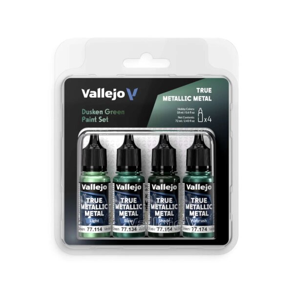 True Metallic Metal / Set 4 colors - Dusken Green Paint Set