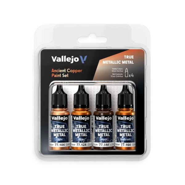 True Metallic Metal / Set 4 colors - Ancient Copper Paint Set