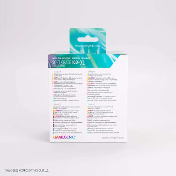 Gamegenic - Soft Crate 100+ XL Sideloading - Secrets of Strixhaven - Stirring Hopesinger / Inkling Token