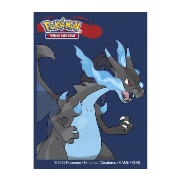 UP - Mega Charizard X - Deck Protector Sleeves (65 Sleeves) for Pokémon