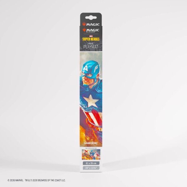 Magic The Gathering Marvel Super Heroes - Prime Playmat - Captain America, Super-Soldier