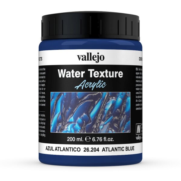 Vallejo - Diorama FX Water Textures Atlantic Blue  200ml (altes Produktdesign)