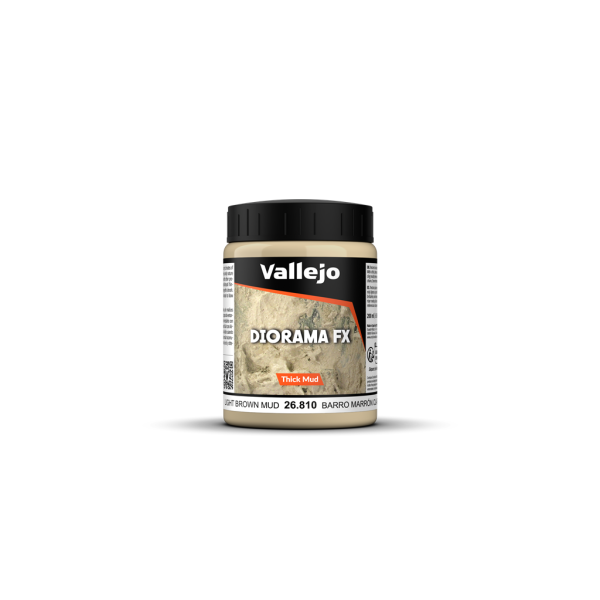 Vallejo - Diorama FX Thick Mud Textures Light Brown Thick Mud 200ml