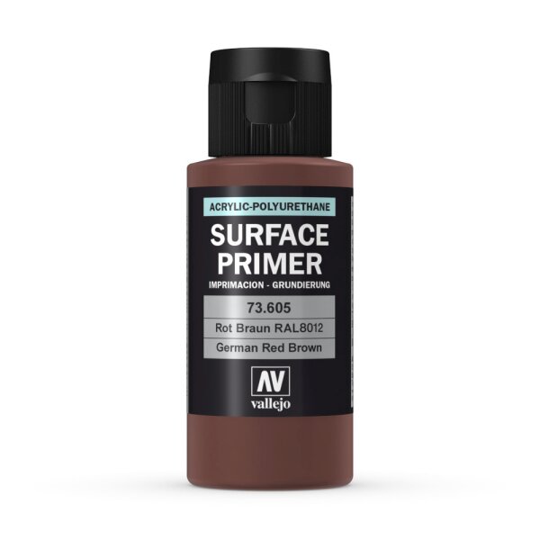 Surface Primer German Red Brown - Rotbraun (RAL8012) 60ml