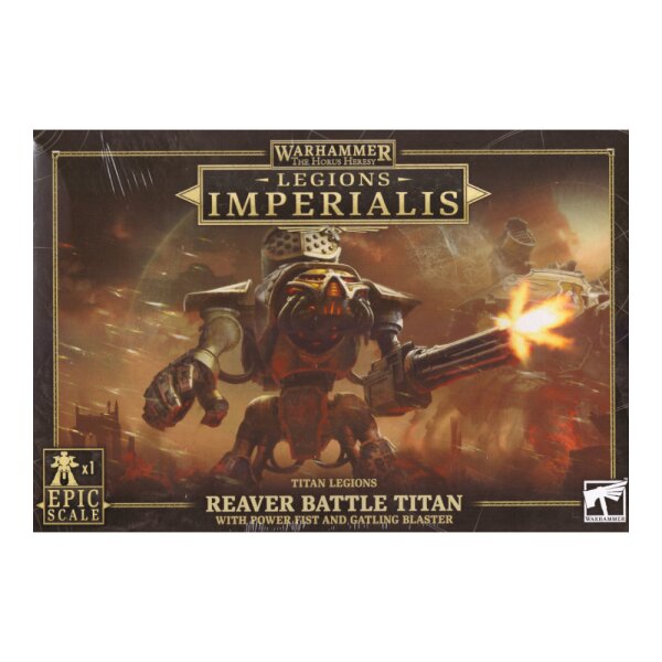Legions Imperialis: Reaver Battle Titan mit Power Fist und Gatling Blaster