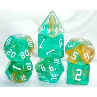 Würfelset Galaxy: Smaragd Yellow (7)