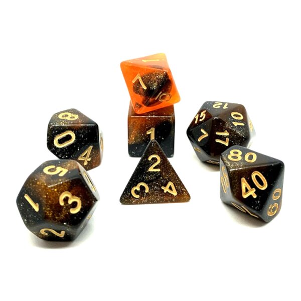 Würfelset Confetti: Galaxy Amber (7)