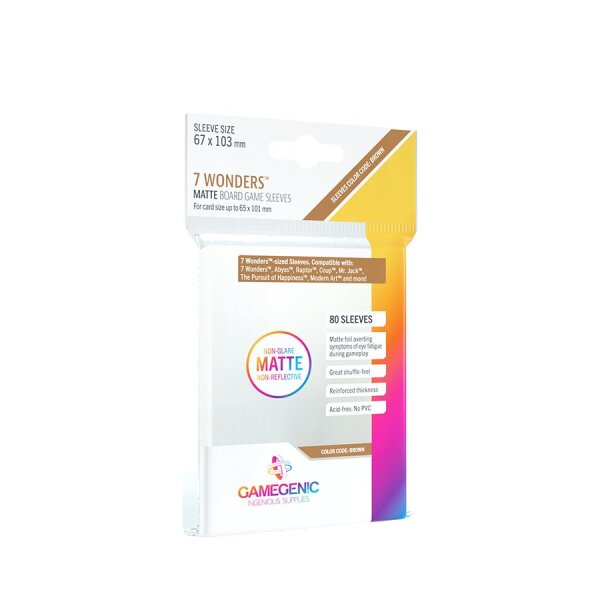 MATTE 7 Wonders Sleeves 67 x 103 mm (80 Kartenhüllen)