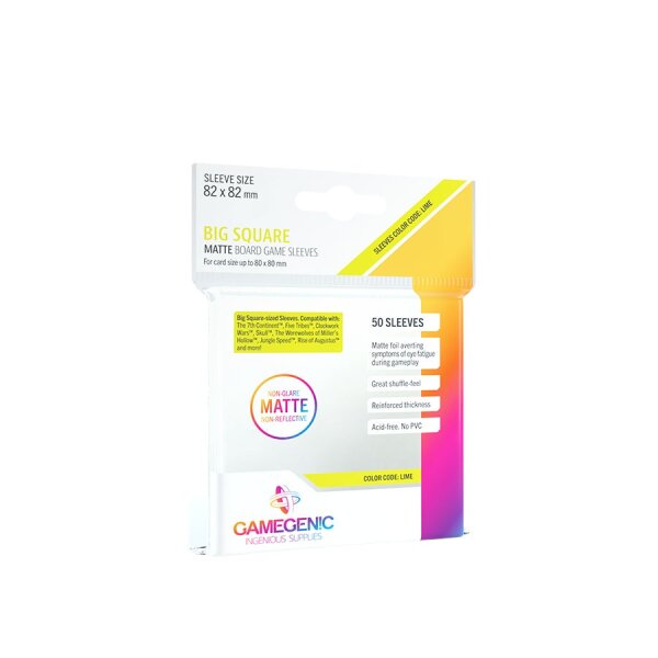 MATTE Big Square-Sized Sleeves Clear (50 Kartenhüllen)
